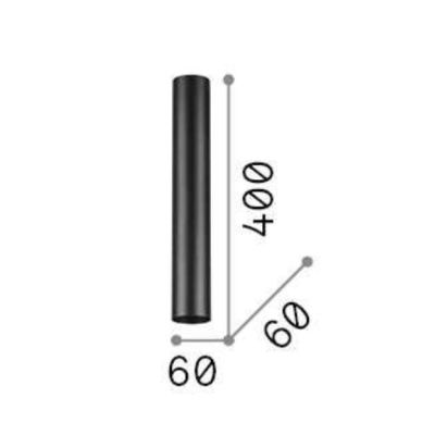 LAMPADA DA SOFFITTO FORMA A CILINDRO 3 MISURE ALTEZZA CM 40 - 75 - 95 IN METALLO BIANCO O NERO CRISTALENSI - Cristalensi Shop On