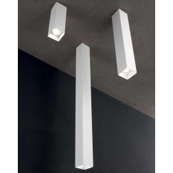 SKY LAMPADA DA SOFFITTO FORMA RETTANGOLARE 3 MISURE ALTEZZA CM 20 - 40 - 75 IN METALLO BIANCO O NERO Ideal Lux - Cristalensi Sho