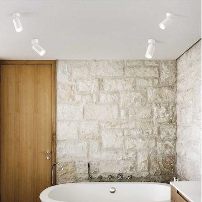 PLAFONIERA MODERNA CON DIFFUSORE IN METALLO ORIENTABILE COLORI BIANCO,NERO O OTTONE CRISTALENSI - Cristalensi Shop Online