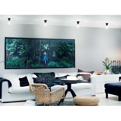 PICCOLA PLAFONIERA ESSENZIALE CERAMICA BIANCA SMALTO O NERA OPACA PORTALAMPADE E27 CRISTALENSI - Cristalensi Shop Online