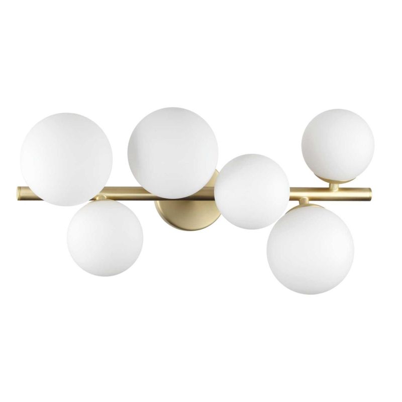 PLAFONIERA LINEARE MODERNA IN METALLO CON 6 SFERE IN VETRO FUME, BIANCO O AMBRA LAMPADINE G9 INCLUSE CRISTALENSI - Cristalensi S