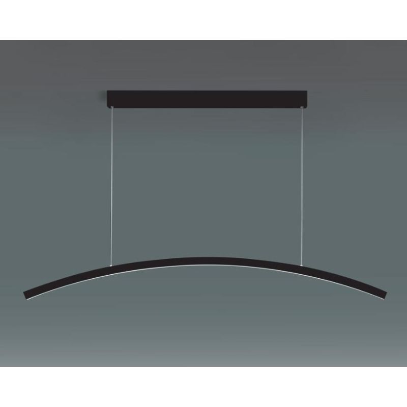 BOW SOSPENSIONE MODERNA AD ARCO LED 30W LUCE 3000K/4000K ALLUMINIO SABBIA,BIANCA O NERA Vivida International - Cristalensi Shop 