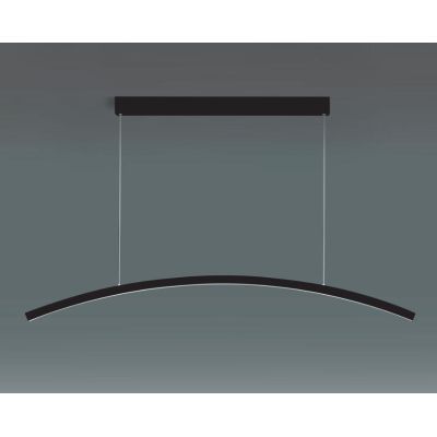 BOW SOSPENSIONE MODERNA AD ARCO LED 30W LUCE 3000K/4000K ALLUMINIO SABBIA,BIANCA O NERA Vivida International - Cristalensi Shop 