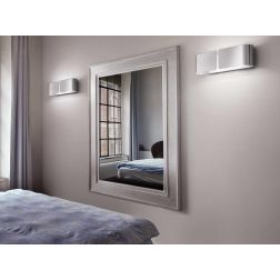 APPLIQUE MODERNA IN METALLO CON BIEMISSIONE DI LUCE IN 5 FINITURE COLORE CRISTALENSI - Cristalensi Shop Online