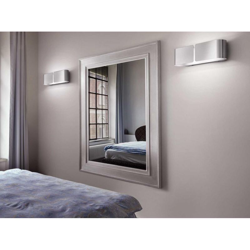 APPLIQUE MODERNA IN METALLO CON BIEMISSIONE DI LUCE IN 5 FINITURE COLORE CRISTALENSI - Cristalensi Shop Online