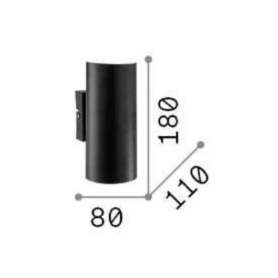 LAMPADA DA PARETE DI FORMA CILINDRICA IN METALLO 5 FINITURE COLORE LAMPADINA GU10 CRISTALENSI - Cristalensi Shop Online