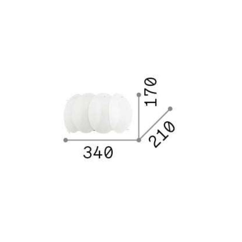 APPLIQUE MODERNA CON VETRI SATINATI BIANCHI DESIGN MODERNO LAMPADINE ATTACCO E27 CRISTALENSI - Cristalensi Shop Online