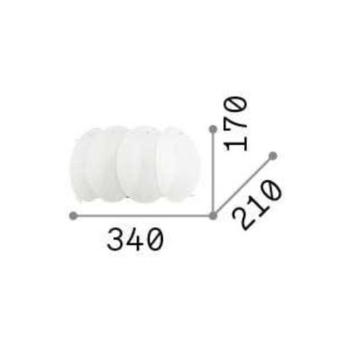 APPLIQUE MODERNA CON VETRI SATINATI BIANCHI DESIGN MODERNO LAMPADINE ATTACCO E27 CRISTALENSI - Cristalensi Shop Online