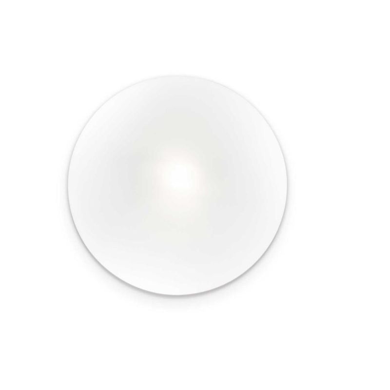 APPLIQUE OVALE IN VETRO BIANCO SOFFIATO DESIGN MODERNO LAMPADINA ATTACCO G9 INCLUSA CRISTALENSI - Cristalensi Shop Online