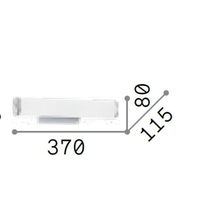 APPLIQUE DA BAGNO O DA PARETE 3 MISURE IN METALLO E VETRO COLORE BIANCO MODERNA CRISTALENSI - Cristalensi Shop Online