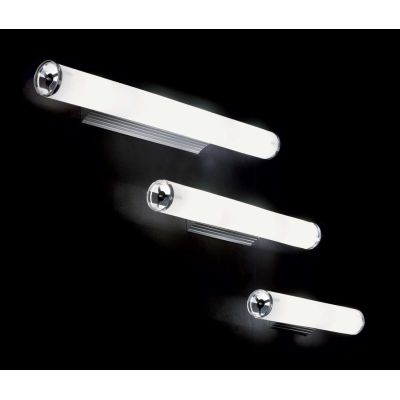 APPLIQUE DA BAGNO O DA PARETE 3 MISURE IN METALLO E VETRO COLORE BIANCO MODERNA CRISTALENSI - Cristalensi Shop Online