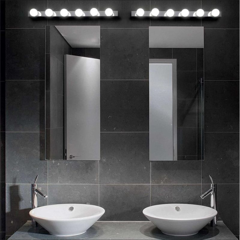 APPLIQUE PER SPECCHIO IN METALLO VARI COLORI 6 LUCI DA BAGNO SALA TRUCCO CRISTALENSI - Cristalensi Shop Online