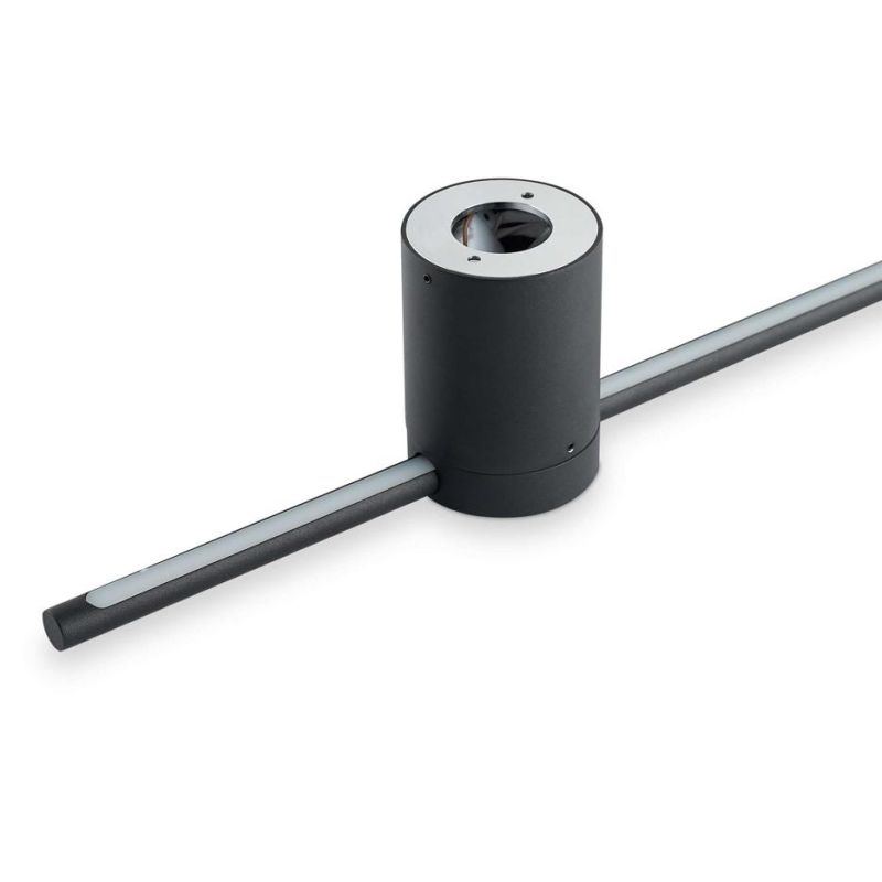 APPLIQUE LINEARE LUNGA 124 CM LED 20W LUCE 3000K METALLO BIANCO O NERO CRISTALENSI - Cristalensi Shop Online