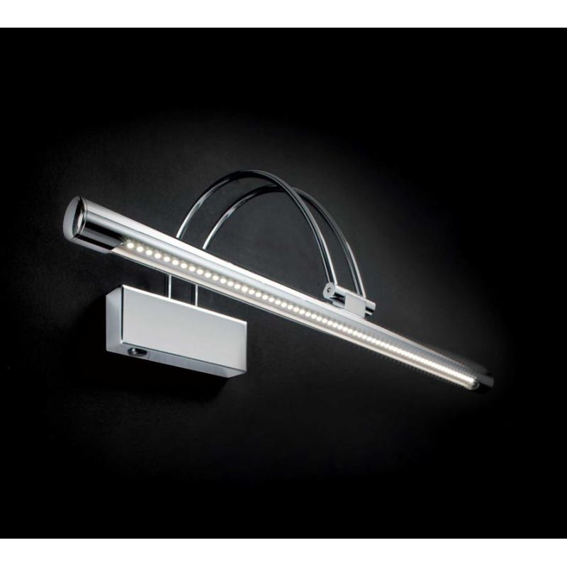 BOW APPLIQUE DA SPECCHIO 3 MISURE ORIENTABILE METALLO 3 COLORI LED INTEGRATO LUCE 3000K INTERRUTTORE ON/OFF Ideal Lux - Cristale