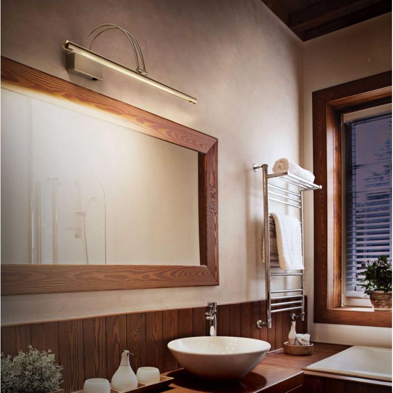 BOW APPLIQUE DA SPECCHIO 3 MISURE ORIENTABILE METALLO 3 COLORI LED INTEGRATO LUCE 3000K INTERRUTTORE ON/OFF Ideal Lux - Cristale