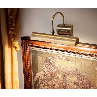 APPLIQUE CLASSICO DA SOPRA SPECCHIO O QUADRO IN METALLO BRUNITO CON LAMPADINE CRISTALENSI - Cristalensi Shop Online