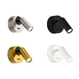 PICCOLA APPLIQUE MODERNA ORIENTABILE CON SNODO LED 3,5W LUCE 3000K IN METALLO 4 COLORI CRISTALENSI - Cristalensi Shop Online