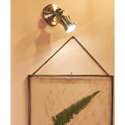 LAMPADA DA PARETE STILE VINTAGE PICCOLA IN METALLO CON CORPO LUCE INCLINABILE CRISTALENSI - Cristalensi Shop Online