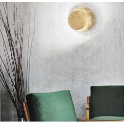 APPLIQUE MODERNA D18 CM IN METALLO BIANCO O RIFINITO FOGLIA ORO O ARGENTO CRISTALENSI - Cristalensi Shop Online