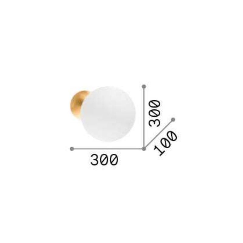 APPLIQUE MODERNA 2 MISURE IN METALLO FOGLIA ORO DIFFUSORE ORIENTABILE LED INTEGRATO LUCE 3000K CRISTALENSI - Cristalensi Shop On