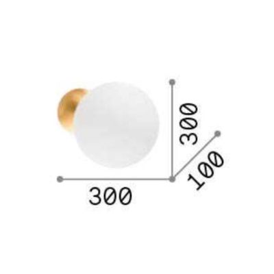 APPLIQUE MODERNA 2 MISURE IN METALLO FOGLIA ORO DIFFUSORE ORIENTABILE LED INTEGRATO LUCE 3000K CRISTALENSI - Cristalensi Shop On