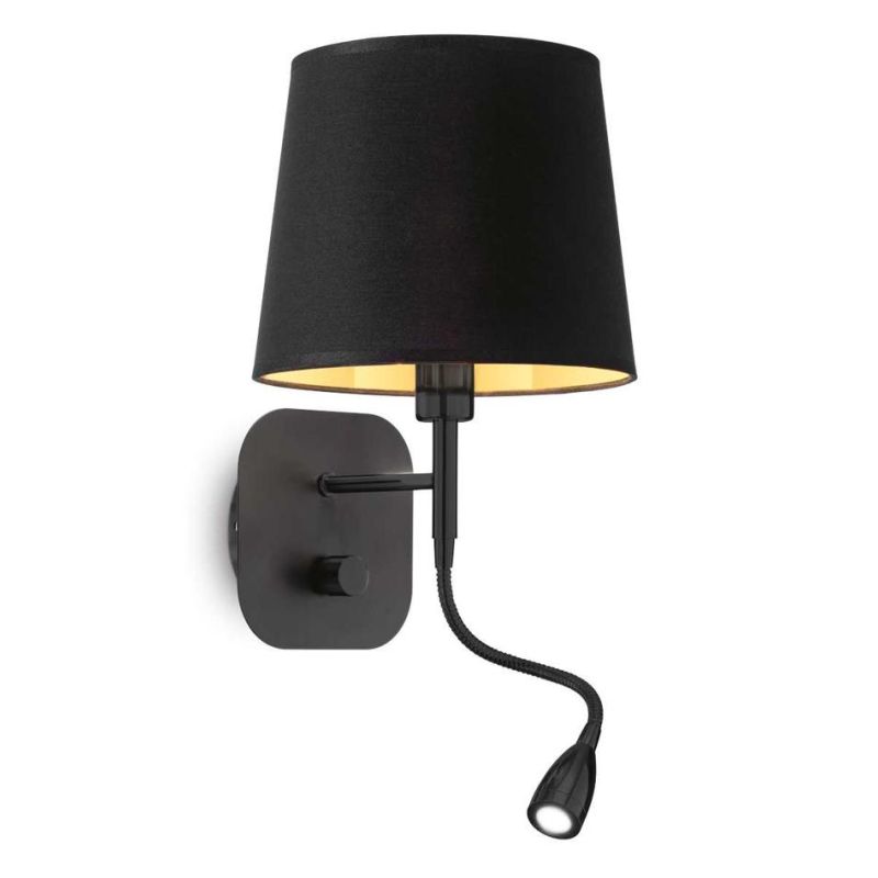 APPLIQUE CON PARALUME PER CAMERA DA LETTO CON FLESSIBILE LUCE LED CRISTALENSI - Cristalensi Shop Online
