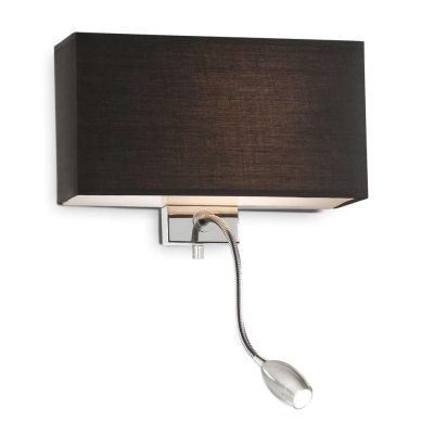 LAMPADA DA PARETE CON PARALUME IN TESSUTO IN TRE COLORI E CON BRACCIO ORIENTABILE LED 1W DA LETTURA CRISTALENSI - Cristalensi Sh