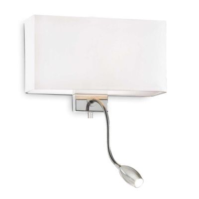 LAMPADA DA PARETE CON PARALUME IN TESSUTO IN TRE COLORI E CON BRACCIO ORIENTABILE LED 1W DA LETTURA CRISTALENSI - Cristalensi Sh