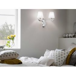 APPLIQUE CLASSICA IN METALLO CROMO OPPURE OTTONE CON PARALUMI IN ORGANZA BIANCHI CRISTALENSI - Cristalensi Shop Online