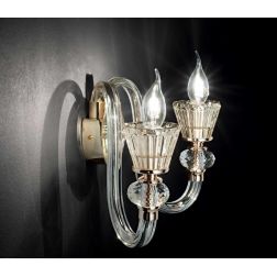 APPLIQUE IN VETRO SOFFIATO E PARTICOLARI IN CRISTALLO AMBRA CLASSICO CRISTALENSI - Cristalensi Shop Online