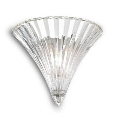 LAMPADA DA PARETE CLASSICA ED ELEGANTE IN VETRO TRASPARENTE O ORO SFACCETTATO LARGHEZZA CM 24 CRISTALENSI - Cristalensi Shop Onl