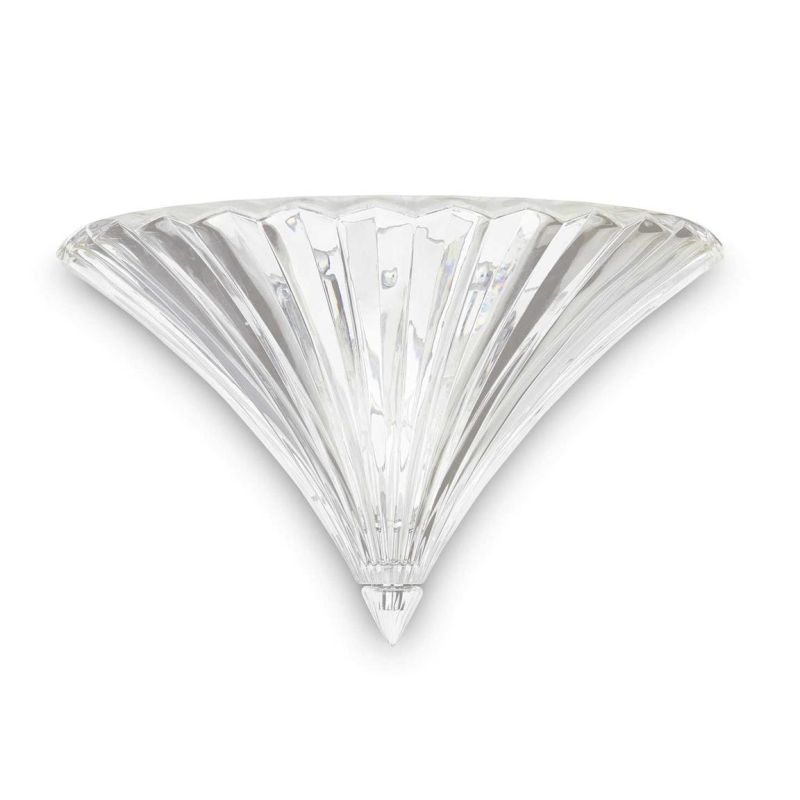 LAMPADA DA PARETE CLASSICA ED ELEGANTE IN VETRO TRASPARENTE O ORO SFACCETTATO LARGHEZZA CM 38 CRISTALENSI - Cristalensi Shop Onl