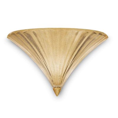 LAMPADA DA PARETE CLASSICA ED ELEGANTE IN VETRO TRASPARENTE O ORO SFACCETTATO LARGHEZZA CM 38 CRISTALENSI - Cristalensi Shop Onl