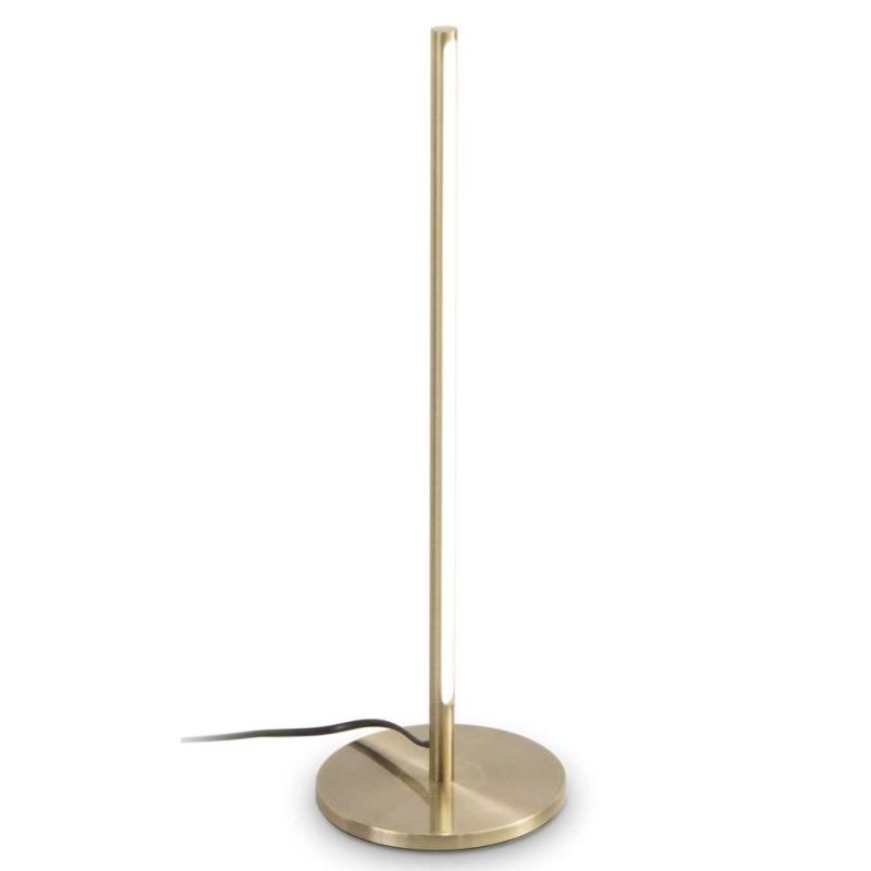 LAMPADA DA TAVOLO MODERNA IN METALLO BIANCO, OTTONE O NERO LED 10.5W LUCE 3000K ALTEZZA CM 47 CRISTALENSI - Cristalensi Shop Onl