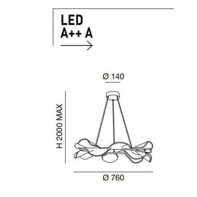3626-45 SYLVIE SOSPENSIONE ULTRA MODERNA BIANCA LED 30W DIAMETRO CM 76 DI FABAS LUCE Fabas Luce - Cristalensi Shop Online