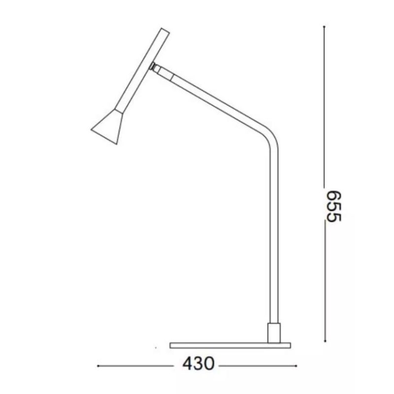 LAMPADA DA TAVOLO ORIENTABILE H65 CM LED 6.5W LUCE 3000K TOUCH DIMMER METALLO IN 3 COLORI CRISTALENSI - Cristalensi Shop Online