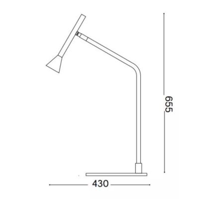 LAMPADA DA TAVOLO ORIENTABILE H65 CM LED 6.5W LUCE 3000K TOUCH DIMMER METALLO IN 3 COLORI CRISTALENSI - Cristalensi Shop Online