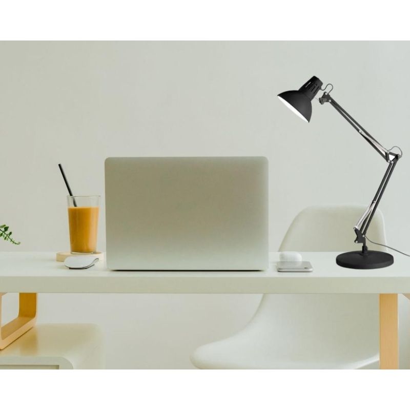 LAMPADA DA TAVOLO IN METALLO 3 COLORI BRACCI SNODATI DIFFUSORE ORIENTABILE CRISTALENSI - Cristalensi Shop Online