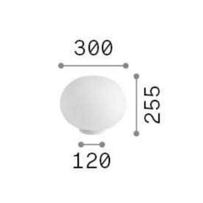 LAMPADA DA TAVOLO OVALE IN VETRO BIANCO SOFFIATO 2 MISURE MODERNA LAMPADINA ATTACCO E27 CRISTALENSI - Cristalensi Shop Online