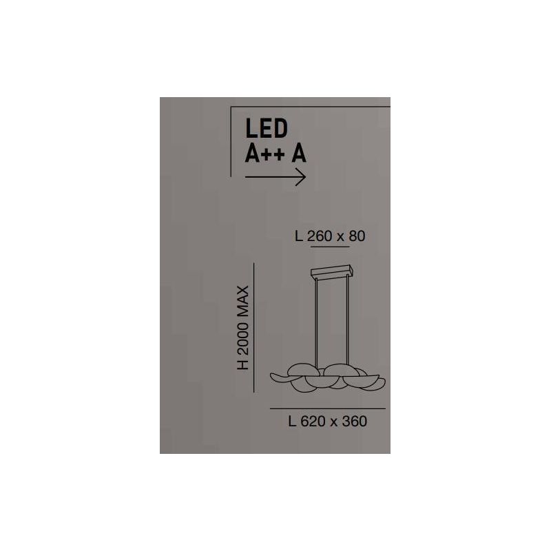 3626-46 SYLVIE LAMPADARIO A SOSPENSIONE ULTRA MODERNO BIANCA LED 30W DI FABAS LUCE Fabas Luce - Cristalensi Shop Online