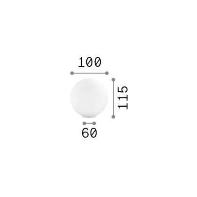 PICCOLA LAMPADA DA TAVOLO D10 CM CON DIFFUSORE A SFERA IN VETRO SOFFIATO BIANCO LAMPADINA G9 INCLUSA CRISTALENSI - Cristalensi S