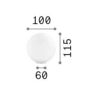 PICCOLA LAMPADA DA TAVOLO D10 CM CON DIFFUSORE A SFERA IN VETRO SOFFIATO BIANCO LAMPADINA G9 INCLUSA CRISTALENSI - Cristalensi S
