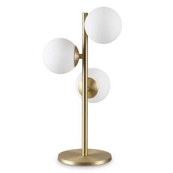LAMPADA DA TAVOLO IN METALLO CON 3 SFERE IN VETRO FUME, BIANCO O AMBRA LAMPADINE G9 INCLUSE CRISTALENSI - Cristalensi Shop Onlin 2
