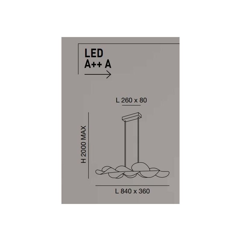 3626-49 SYLVIE GRANDE LAMPADARIO A SOSPENSIONE ULTRA MODERNO BIANCA LED 44W DI FABAS LUCE Fabas Luce - Cristalensi Shop Online