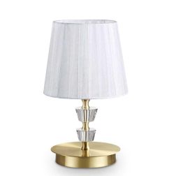LAMPADA DA TAVOLO IN VETRO TRASPARENTE CON DETTAGLI CROMO ALTEZZA CM 30 E CM 55 CRISTALENSI - Cristalensi Shop Online 2