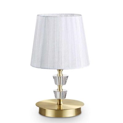 LAMPADA DA TAVOLO IN VETRO TRASPARENTE CON DETTAGLI CROMO ALTEZZA CM 30 E CM 55 CRISTALENSI - Cristalensi Shop Online
