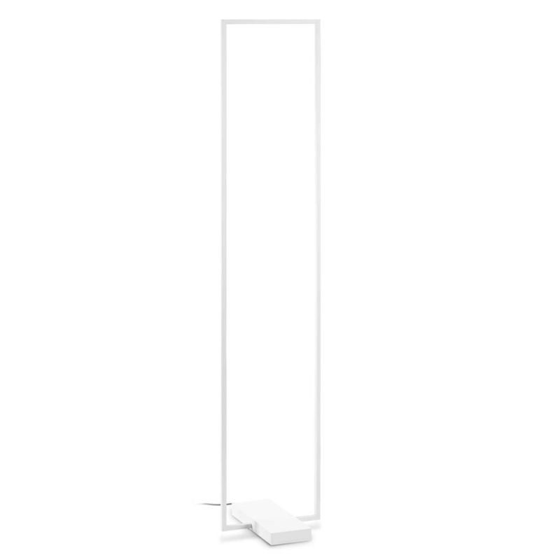 LAMPADA DA TERRA RETTANGOLARE IN METALLO BIANCO O NERO LED 30W LUCE 3000K MODERNA CRISTALENSI - Cristalensi Shop Online