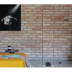 LAMPADA DA TERRA RETTANGOLARE IN METALLO BIANCO O NERO LED 30W LUCE 3000K MODERNA CRISTALENSI - Cristalensi Shop Online