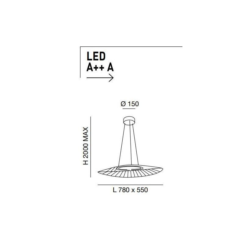 3625-45 VELA GRANDE LAMPADARIO A SOSPENSIONE MODERNO BIANCO LED 48W DI FABAS LUCE Fabas Luce - Cristalensi Shop Online