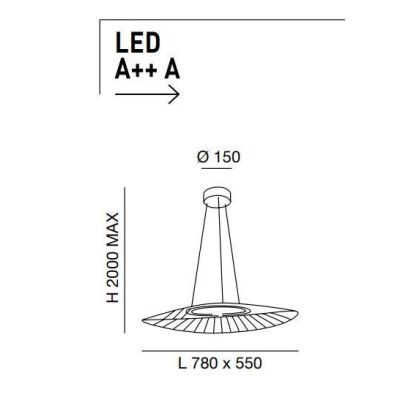 3625-45 VELA GRANDE LAMPADARIO A SOSPENSIONE MODERNO BIANCO LED 48W DI FABAS LUCE Fabas Luce - Cristalensi Shop Online